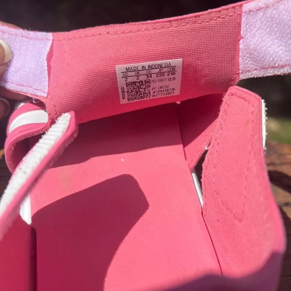 Adidas Youth 2 Closed Toe Pink White Foam Sandals